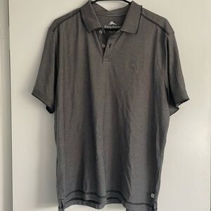 Tommy Bahama Gray Polo (Size Large)